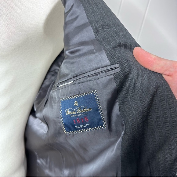 Brooks Brothers 1818 Regent Vitale Barberis Canonico Herringbone Blazer/Jacket - Picture 3 of 12